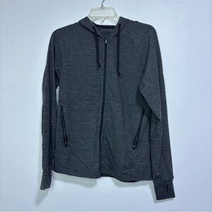 Asics Women's Athletic Full zip Activewear Hoodie Jacket Small Dark Gray Running